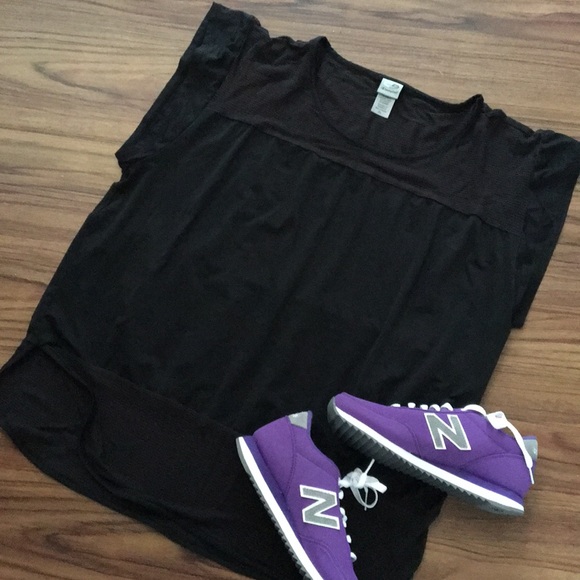 Champion Tops - Champion Black Mesh Net Exercise Workout Top Tee